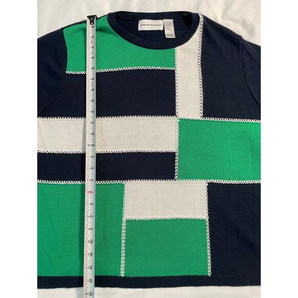 Alfred Dunner patchwork style sweater SZ Large - Picture 5 of 6